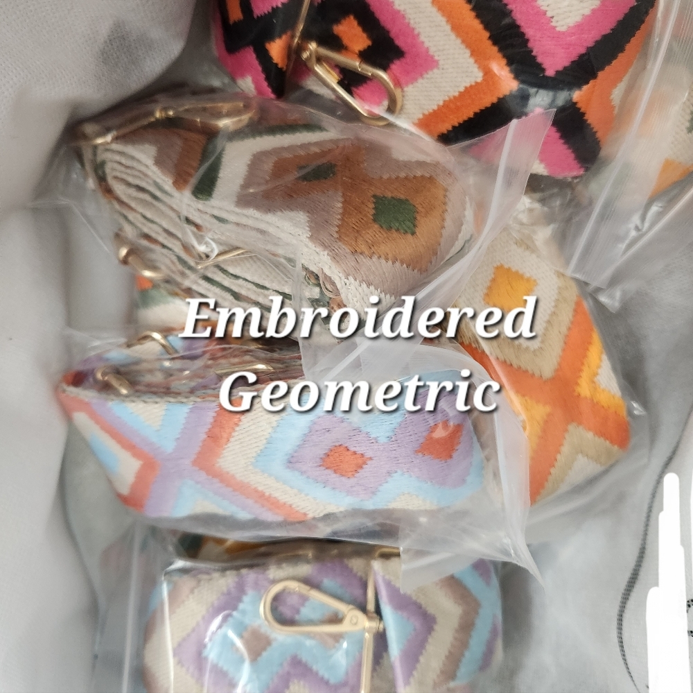 EMBROIDERED GEOMETRICS 2 inches wide